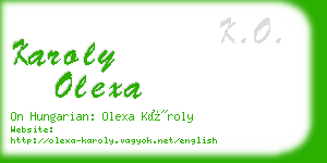 karoly olexa business card